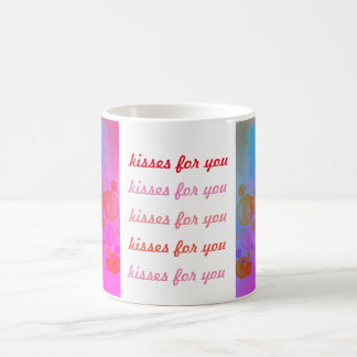 Kussen toeblazen. Kusjes voor jou koffiemok