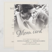 Kussen Trouwpaar in Monochroom Menu (Voorkant / Achterkant)