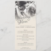 Kussen Trouwpaar in Monochroom Menu (Voorkant)