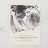Kussen Trouwpaar in Monochroom Menu (Voorkant / Achterkant)