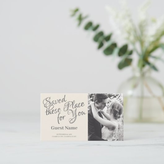 Kussen Trouwpaar in Monochroom Plaatskaartje (Staand voorkant)