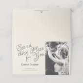 Kussen Trouwpaar in Monochroom Plaatskaartje (Buitenkant ongevouwen)