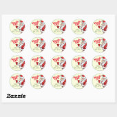 "Kussen UIT" Kerstman Kerstmis Ronde Sticker (Vel)