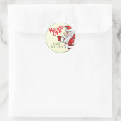 "Kussen UIT" Kerstman Kerstmis Ronde Sticker (Tas)