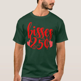 Kussen van 25 cent grappige Valentijnsdag kussende T-shirt
