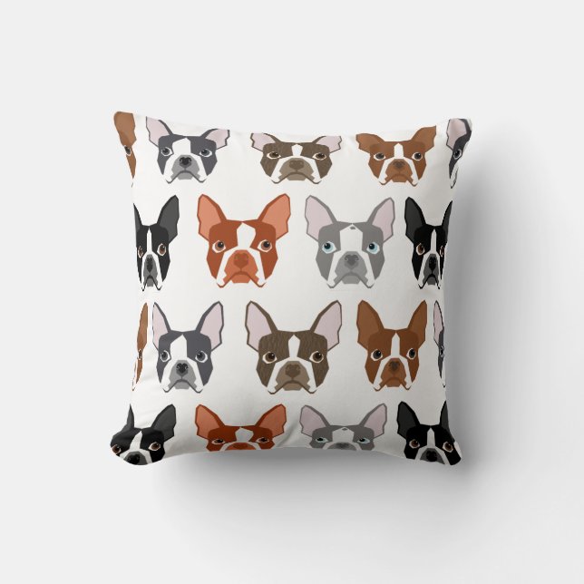 Kussen van Boston Terrier - schattige kleuren bost (Voorkant)