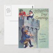 Kussen van de Blarney Castle Stone Briefkaart (Voorkant / Achterkant)