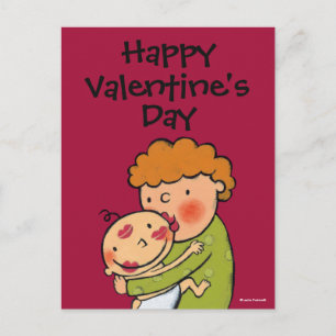 Kussen van de Lippenstift van de oma de Roze voor Feestdagenkaart