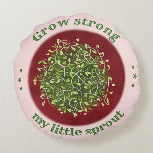 Kussen van de woonkamer Groei Kleine Groene Sprout (Achterkant)