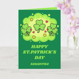 Kussen van klaver Wenskaart St. Patrick's Dag Kaart