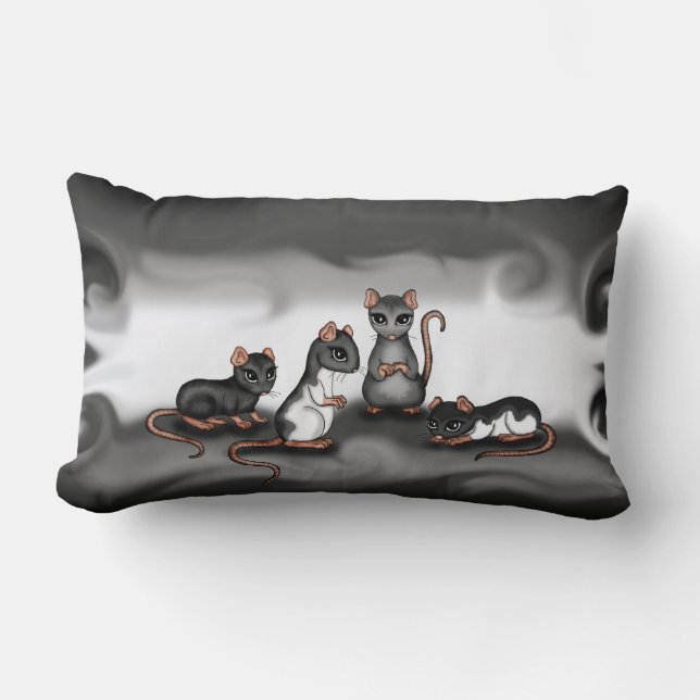 kussen van schattige ratten (Voorkant)