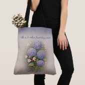 kussen vierkant '' waar de rust bloeit tote bag (Dichtbij)