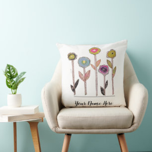 Kussen - Vijf Eenvoudige Bloemen