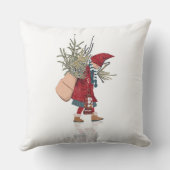 Kussen 'Vintage Kerst Kleine Helper' (Achterkant)