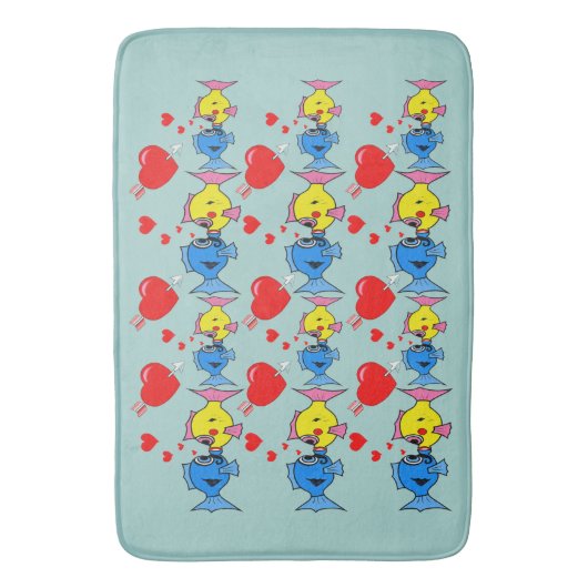 Kussen Vis In Liefde Bad Mat (Voorkant Verticaal)