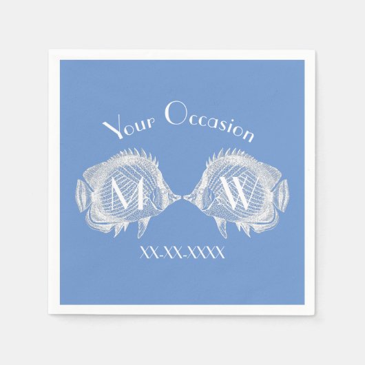 Kussen Vis Uw Kleur Personaliseren Servetten (Voorkant)