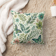 Kussen vol gras en bomen