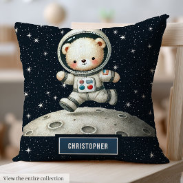 Kussen voor babyjongen met astronaut Teddy Bear