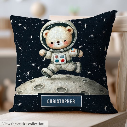 Kussen voor babyjongen met astronaut Teddy Bear