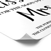 Kussen voor binnenkort mevrouw Zonnebloem Bruidsaa Poster (Hoek)