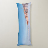 Kussen vuurtoren op de rand van de klif en het ijs (Achterkant (Verticaal))