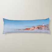 Kussen vuurtoren op de rand van de klif en het ijs (Voorkant)