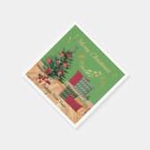 Kussenbank Kerstmis Merry Christmas Servetten (Hoek)