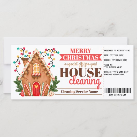Kussencadeaubon voor thuisreiniging (Voorkant)