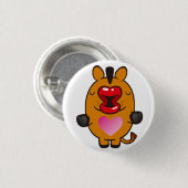 kussend paard ronde button 3,2 cm (Voorkant /achterkant)