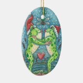 KUSSENDE KIKKERS, DRAGONFLY MISTLETOE ORNAMENT Ova (Rechts)