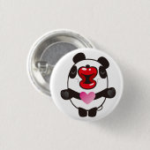kussende panda ronde button 3,2 cm (Voorkant /achterkant)