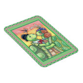 KUSSENDE SCHILDPAD LIEFJES, SCHATTIGE TARPOEN VALE MAGNEET (Rechterzijde)