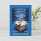 Kussendoos kerstfeestmaal kaart (Staand voorkant)