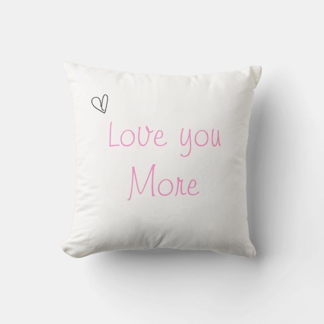 Kussenhoes 'Love you More' Kussen (Voorkant)