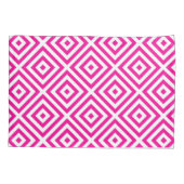 Kussenhoes met heet roze diamantpatroon (Achterkant-Links)