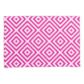 Kussenhoes met heet roze diamantpatroon (Voorkant-Rechts)
