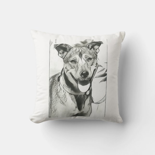 Kussenhoes met Lachende Hond Kussen (Voorkant)
