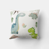 Kussenhoes met pastel dinosaurus kussen (Achterkant)