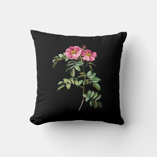 Kussenhoes met roze rozen kussen (Voorkant)