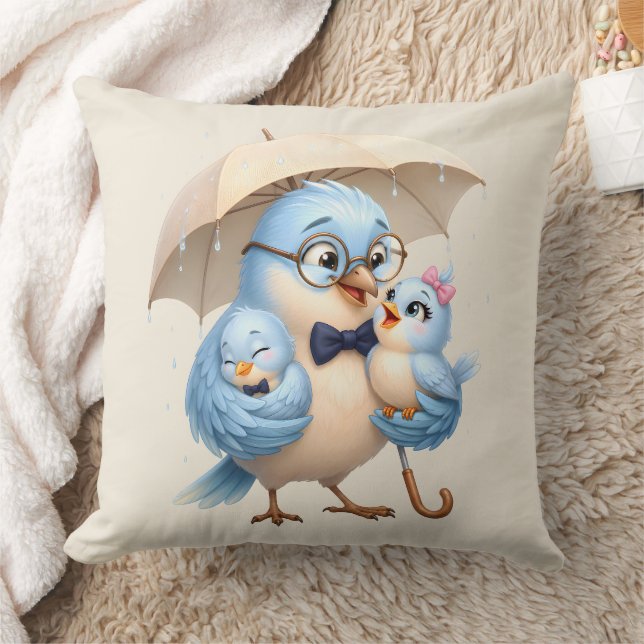 Kussenhoes Vader Vogel Kussen Cadeau voor Vader (Deken)