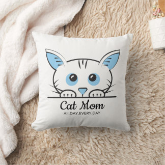 Kussenhoes voor kattenmoeders met een schattig ont kussen