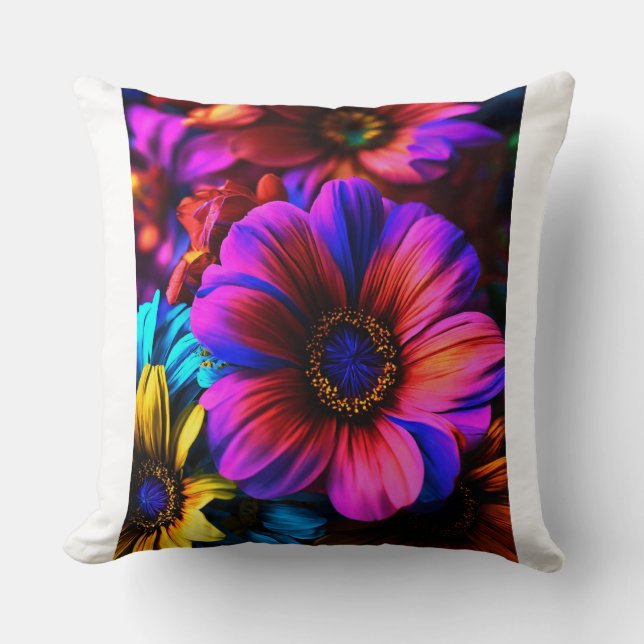 Kussenhoezen met bloemen print kussen (Voorkant)