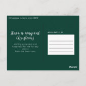 Kussenkerst met botanische kerst briefkaart (Achterkant)