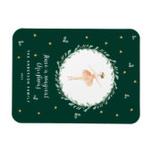 Kussenkerst met botanische kerst magneet (Horizontaal)