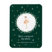 Kussenkerst met botanische kerst magneet (Verticaal)