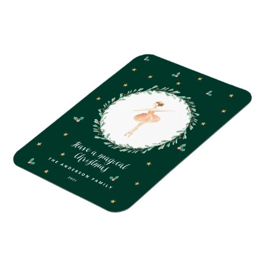 Kussenkerst met botanische kerst magneet (Linkerzijde)