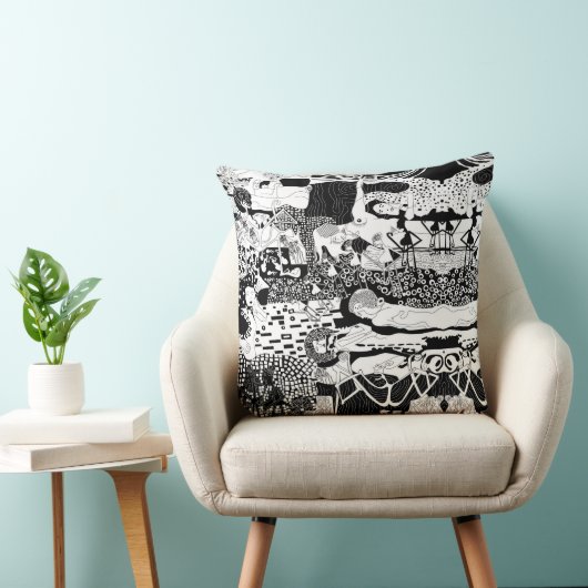 Kussenkussen Funky Dancing Man Pattern Artwork Kussen (Stoel)