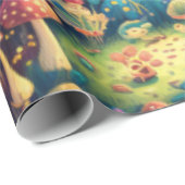 Kussenpaddenstoelenpatroon Verpakkingspapier Cadeaupapier (Rol Hoek)