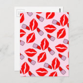 kussens en lipsticks briefkaart (Voorkant / Achterkant)
