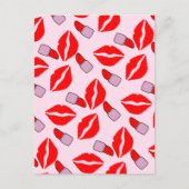 kussens en lipsticks briefkaart (Voorkant)